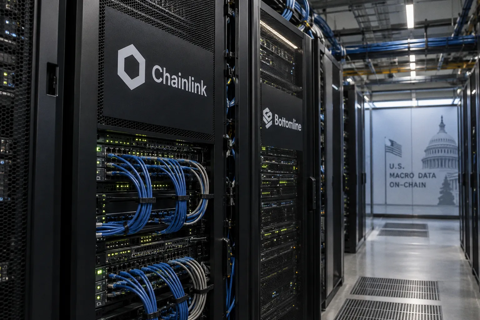 Интеграция Chainlink с Bottomline и публикация макроданных США в блокчейне